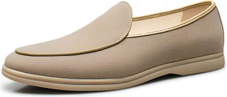 Generic Mens Vintage Loafers for Men Belgian Loafers Slip-On Loafer Penny Loafer Casual Loafers,Khaki,7 UK