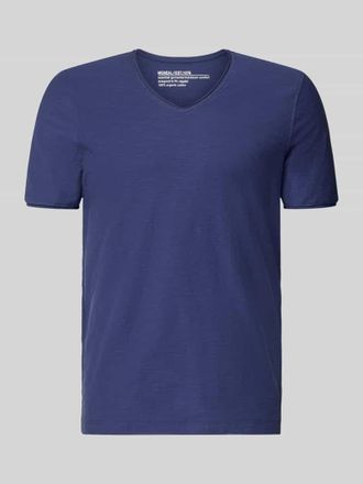 Mc Neal T-Shirt mit V-Ausschnitt und Rollsaum in Marine, Gr&ouml;&szlig;e XXXL