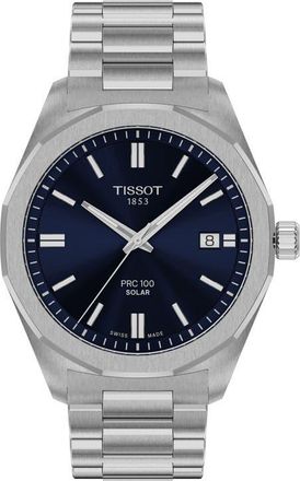 Tissot PRC 100 Solar Quartz Bracelet Watch, 39mm in Blue at Nordstrom