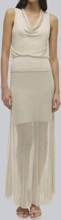 SIMKHAI Gennie Knit Midi Skirt In Sand