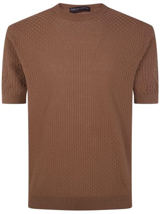 FILIPPO DE LAURENTIIS Short Sleeves Round Neck Sweater