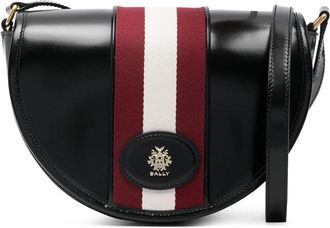 Bally Half-Moon Minibag with Bold Stripe and Gold Accents