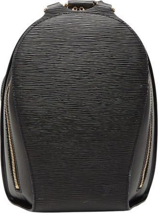 Louis Vuitton Black Noir Leather Backpack (Pre-Owned)