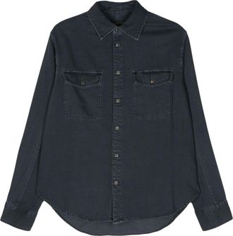 Rag & Bone long-sleeved shirt - men - Lyocell/Cotton - M - Blue
