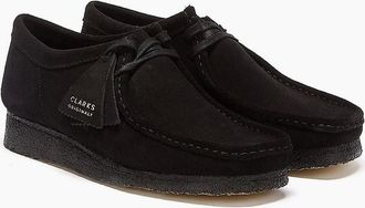 Clarks Mens Clarks Originals - 26155519 MENS WALLABEE BLACK SDE - Size: 10