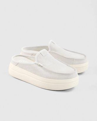 Hey Dude Austin Lift Classic 41272-030 Women Gray Slip On Platform Shoes JAX2100