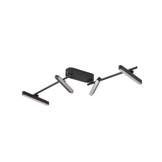 Lindby L&aacute;mpara de techo led de metal negro