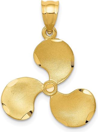Diamond2Deal 14k Yellow Gold Propeller Pendant