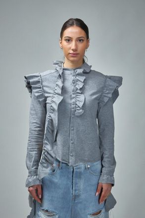 VETEMENTS Deconstructed Jersey Blouse