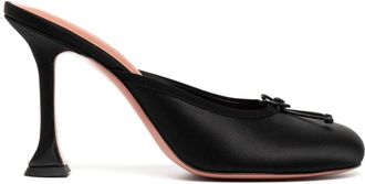 Amina Muaddi Mules Lila 95mm - Nero