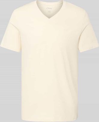 s.Oliver Red Label Regular Fit T-Shirt aus reiner Baumwolle in Sand, Größe XXL
