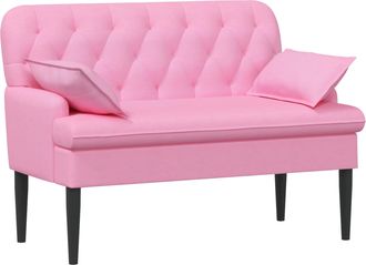 vidaXL Sof&aacute; Amoroso Con Botones Acolchados Rosa 111 X 68 X 80 Cm Tela Vidaxl