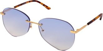 Saraghina ARGO 791AZ Mens Sunglasses Gold Size 60