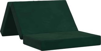 vidaXL Sof&aacute; Cama Plegable 100 X 67 X 45 Cm Verde Oscuro Vidaxl
