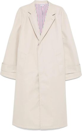 Thom Browne Cappotto in cotone con maniche raglan - Toni neutri