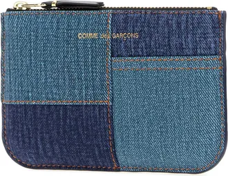Comme Des Gar&ccedil;ons Mens Two-Tone Denim Coin Purse Bluedenim Portafogli Wallet