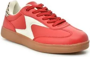Nicole Miller Colorblock Low Top Sneaker in Red Spotted at Nordstrom Rack, Size 6.5