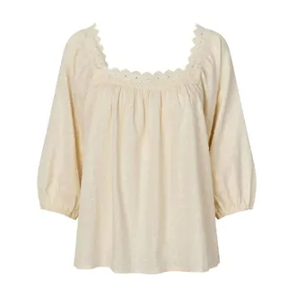 Lollys Laundry Overhemden, Dames, Beige, M, Blouses