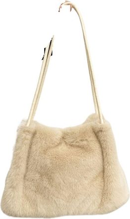 Generic Womens Plush Bags Plush Bag Crossbody Fashion N Edition Casual Shoulder Tote Single(Khaki)