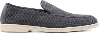 Doucal's Embossed Logo Loafers - Heren - Loafers - Blauw - 41 EU - Leer - Schoenen