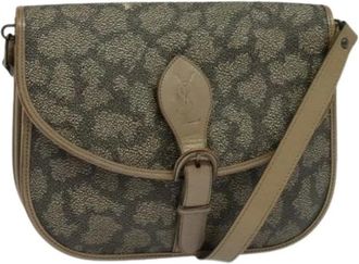 Saint Laurent Pre-owned Cross Body Bags, female, Beige, Size: ONE SIZE Pre-owned Canvas Shoulder Bag