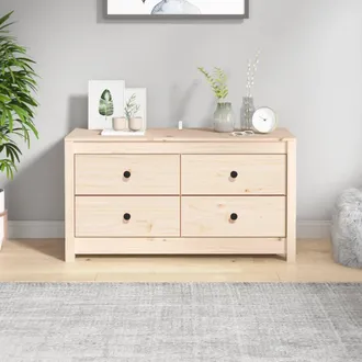 vidaXL Armario Auxiliar De Madera Maciza De Pino 100x40x54 Cm Vidaxl