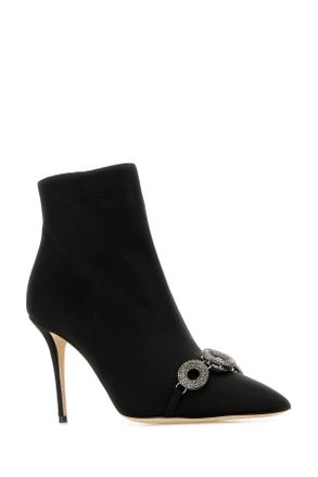 Manolo Blahnik Balvisa3242838 Blck Fabric ( Vi Stivali Boot