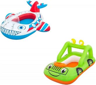 Trade Shop Trade Shop - Canottino Gonfiabile Jeep 92x61 Cm / Aereo 109x97 Cm Gommone Per Bambini 34169