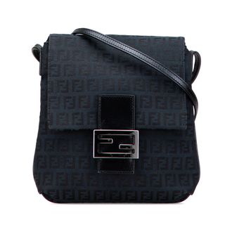 Fendi Logo Canvas Schoudertas