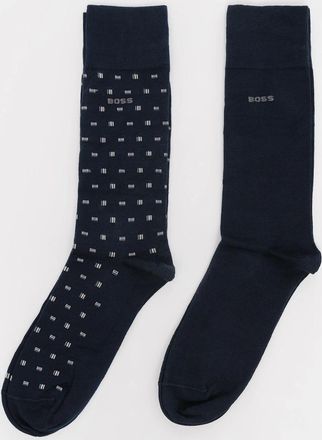 HUGO BOSS Mens BOSS Orange 2-Pack Mini Iconic MC Mens Regular Length Socks - Dark Blue 401 - Navy - Size: 6/6.5/7.5/7/11/10/8/8.5/12/9.5/9/11.5/10.5