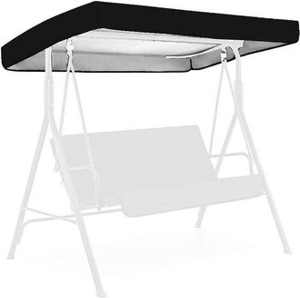 OEM Columpio De Jard&iacute;n Universal Negro Para 2-3 Personas Con Toldo - 191 X 120 Cm