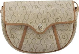 Dior Pre-owned Cross Body Bags, female, Beige, Size: ONE SIZE Pre-owned Vintage honeycomb shoulder bag