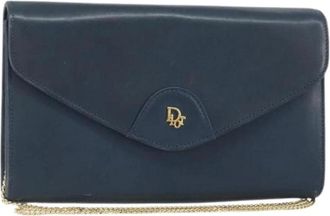 Dior Pre-owned Cross Body Bags, female, Blue, Size: ONE SIZE Pre-owned Vintage Shoulder Bag