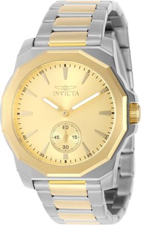 Invicta Speedway 49329 Heren Horloge - Quartz Uurwerk - Roestvrij Staal met gouden Wijzerplaat - 42mm