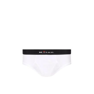 Kiton Bottoms, male, White, Size: 2XL Stretch Cotton Slip