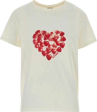 Chlo&eacute; T-shirt - Dames - T-shirts - Wit - S - Katoen - Tops