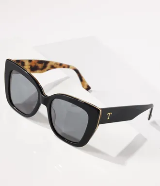 Talbots Tanya Colorblock Leopard Sunglasses - Black/Leopard - 001 Talbots