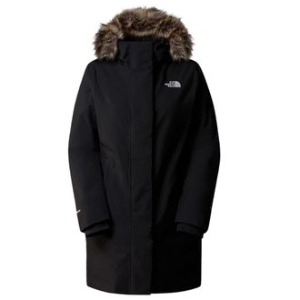The North Face Arctic Parka Coat Womens Black Hooded Faux Fur Trim GBO3153