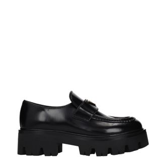 Prada Damens Leder-Loafer Schwarz