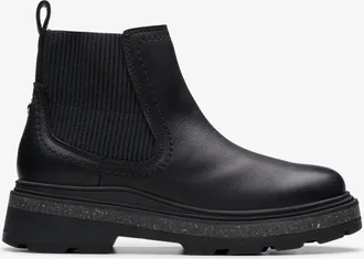 Clarks Hencroft Step Waterproof Black Leather