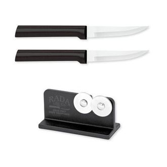 Rada Cutlery Heavy Duty 3.25-Inch Paring Knife Set of 2 & Quick Edge Knife Sharpener in Black at Nordstrom