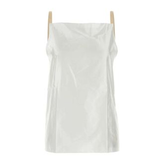 Carven Sleeveless Tops, female, Beige, Size: S Bl231 Shirt/Top
