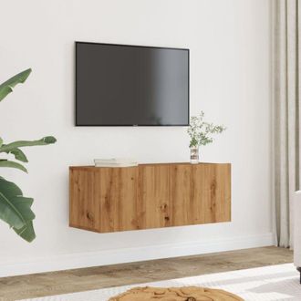 vidaXL Vidaxl - Mobili tv a Parete 2pz Rovere Artigianale 80x30x30 cm