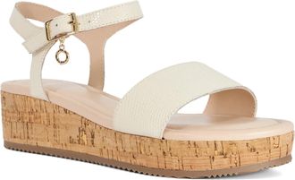 Dune London Womens Ladies Liara - Cork Flatform Sandals - Beige Imitation Leather - Size UK 6