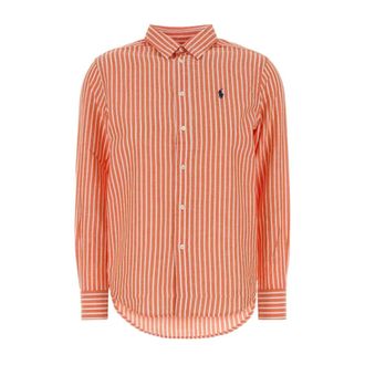 Polo Ralph Lauren Camisa Bordada de Mezcla de Algod&oacute;n - Shirts - Mujer - Naranja - M