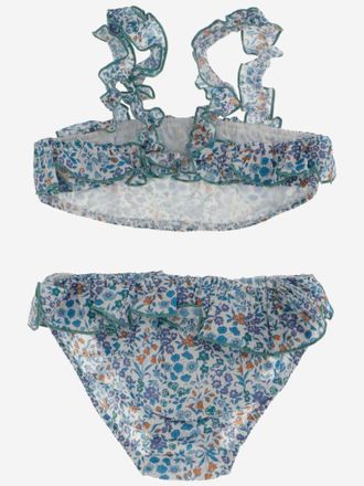 Il Gufo Girls Two-Piece Swimsuit Liberty Floral Multicolour Swimsuits Sea Clothing
