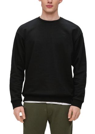 QS by s.Oliver Sweatshirt QS, Herren, Gr. XXL, schwarz, Sweatware, Obermaterial: 60% Baumwolle, 40% Polyester, unifarben, regular fit normal, Rundhals, Rippb&uuml;ndchen,