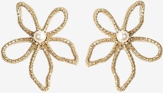 Deepa Gurnani Ohrstecker aus Strass und Perle Felicity