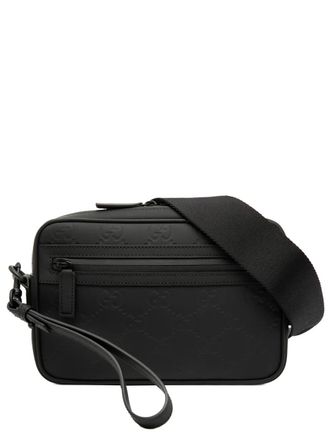 Gucci 2016-2025 GG Rubber Effect Leather crossbody bag - Black