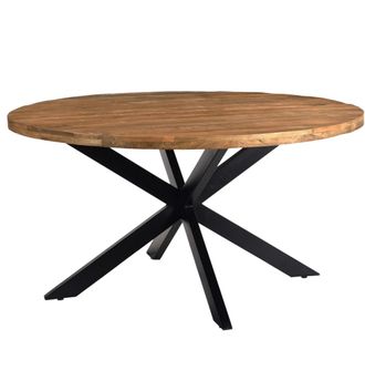 Moloo Mesa de comedor redonda 6 personas, D150 cm madera